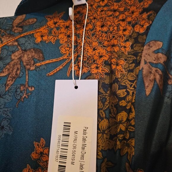 Baltic Born Paula Satin Maxi Dress - Jade Multi NWT - Picture 3 of 3